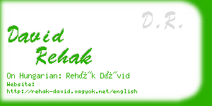 david rehak business card